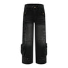 Image of Washed Hole Denim Overalls Men Shopping