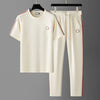 Image of Short Sleeve Sports Set Men's Embroidery Straight Shopping