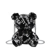 Image of Bear Graffiti Bucket Bag Portable Shoulder Messenger Bag For Women Shopping