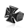 Image of Antique Black Men's Iron Cross Ring Shopping