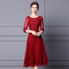 Beaded Embroidery Medium Length Formal Occasion Dress Skirt Shopping