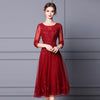 Image of Beaded Embroidery Medium Length Formal Occasion Dress Skirt Shopping