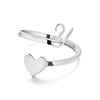 Image of Simple Letter Three-dimensional Loving Heart With Opening Adjustable Ring Shopping