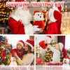 Image of Santa Plush Snowman Plush Toy Reversible Christmas Santa Claus Double Side Stuffed Plushie Soft Doll New Year Birthday Gift for Kids Amazon Platform Banned Shopping