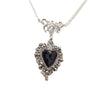 Image of Burning Love Pendant Silver Lace Love Necklace Shopping