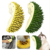 Image of Durian Cat Brush, Dog Cat Self Groomer, Wall Corner Scratcher Massage Combs Durian Shape Molars Eat Slowly Toys Multifunctional Scratch Massager Tool Pets Clean Teeth Healthy Toys Shopping