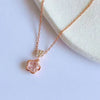 Image of Niche Irregular Gravel Unique Cut Crystal Cherry Blossom Temperament Peach Blossom Pendant Clavicle Necklace Shopping