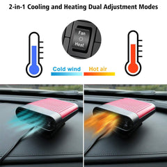 1000W Car Heater 12V Portable Electric Heating Fan Defogger Defroster Demister