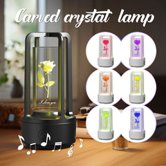 Creative 2 In 1 Audio Acrylic Crystal Lamp And Bluetooth Speaker Valentine's Day Gift Touch Night Lamp Shopping