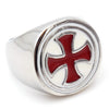 Image of Retro Men's Titanium Steel Ring Red Drip Cross Shopping