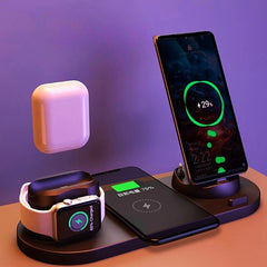 Wireless Charger For IPhone Fast Charger For Phone Fast Charging Pad For Phone Watch 6 In 1 Charging Dock Station Shopping